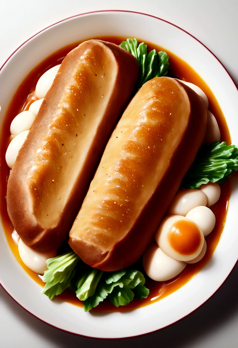((best quality)), ((masterpiece)), (detailed), water color style, create a picture of healthy food on a plate. The food consist of, Eggs, bread, potatoes, glass of milk, meat, chicken meat, some vegetables, against brilliant white background, 8k, high resolution, 
