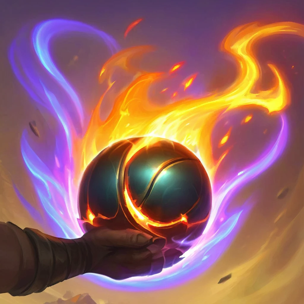 Throwing a fire orb creates an elemental sphere in your hand and throws it, dealing 1d10 elemental damage., the enemy has a chance to become BURNING