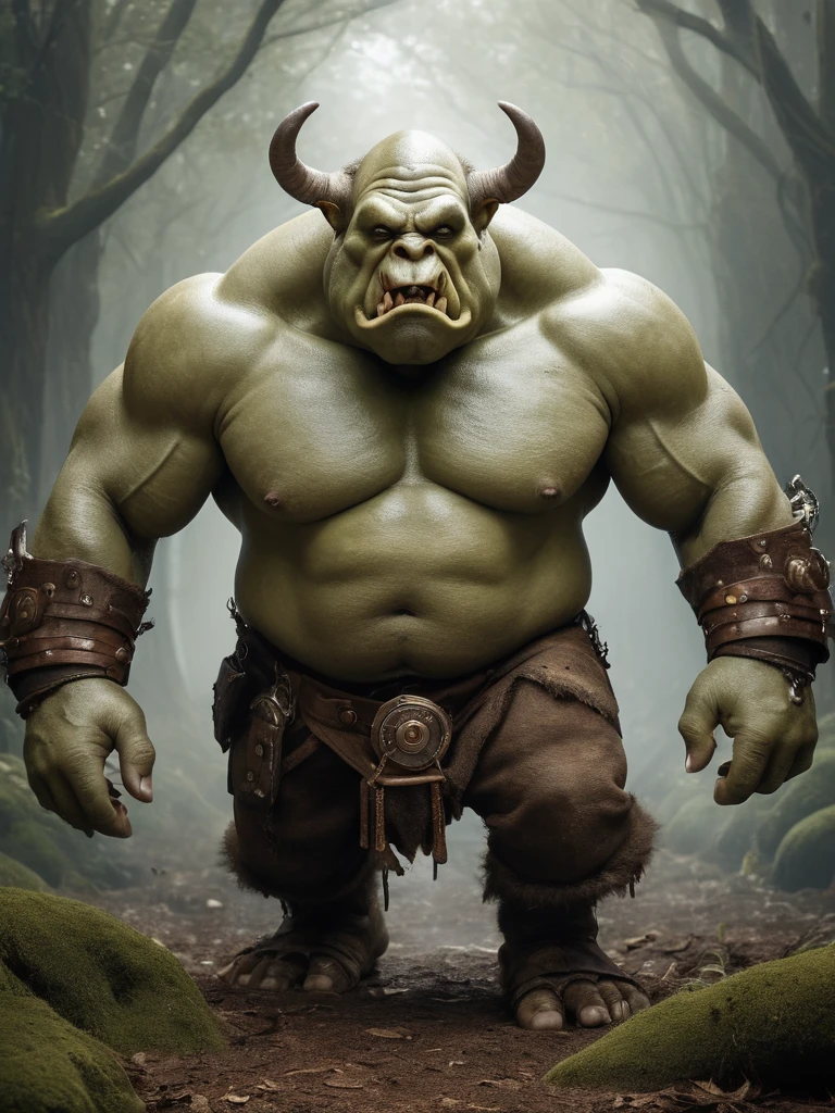 award winning photograph of a ogre with brutish strength made of ais-cbwbs in wonderland, magical, whimsical, fantasy art concept, steampunk, intricate details, best quality, masterpiece, ultra shartp, hyper realistic, realism, impresso em papel branco sem fundo