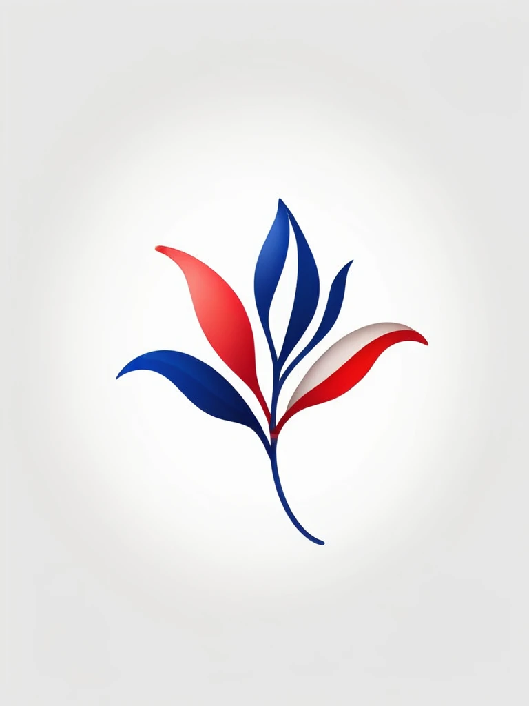 The logo of an apparel brand that imagines the stylish streets of France
"With ""Lily Flower,"" a symbol of France
Flower petals are the French flag
Very cool
Modern Design
The background is white