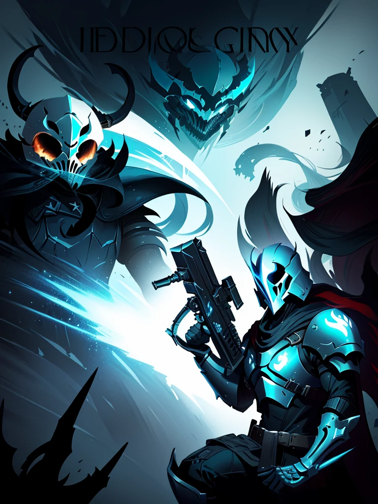 helldiver, video game fanart, destiny fanart, dnd fantsay art, hollow knight style, chrome and viscera and bone, game art!!, wallpaper!, league of legends style art, darksiders style, character mashup, random characters, high quality fanart, 2d game fanart, game dev art, badass composition, game characters