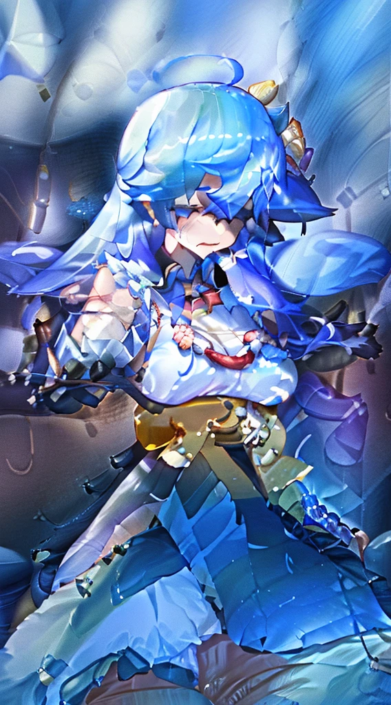 masterpiece, best quality, large breasts, blue eyes, forehead bangs, blue hair, long hair, embarrassed, with angelic wings, (angelic halos:1.2), in a heavenly paradise. flowing white gowns with golden accents and delicate, multiple girls, (1boy:1.2), (pov:1.2), (sex:1.2), (3girls:1.2), (cowgirl position:1.3), (girl on top:1.2), (straddling:1.2), (nsfw:1.2)