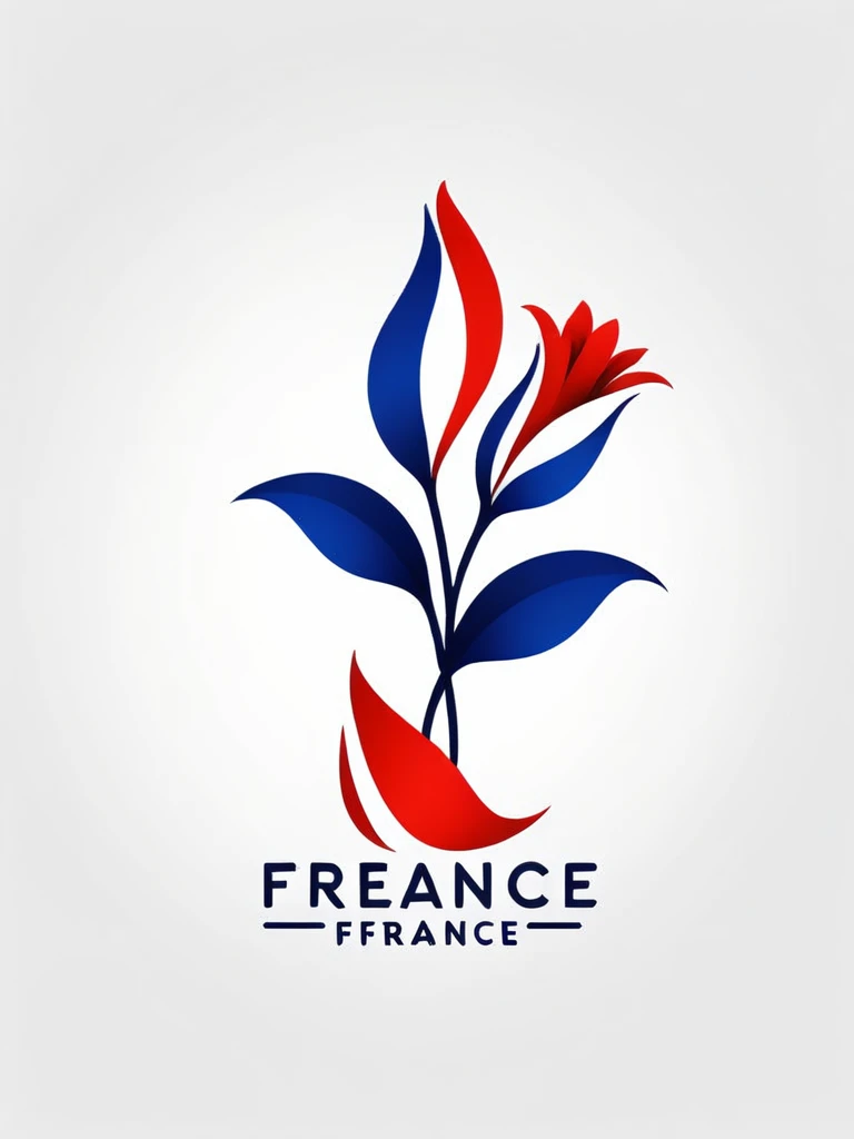 The logo of an apparel brand that imagines the stylish streets of France
"With ""Lily Flower,"" a flower symbolizing France
Flower petals are the French flag
It's pretty cool
Modern Design
The background is white