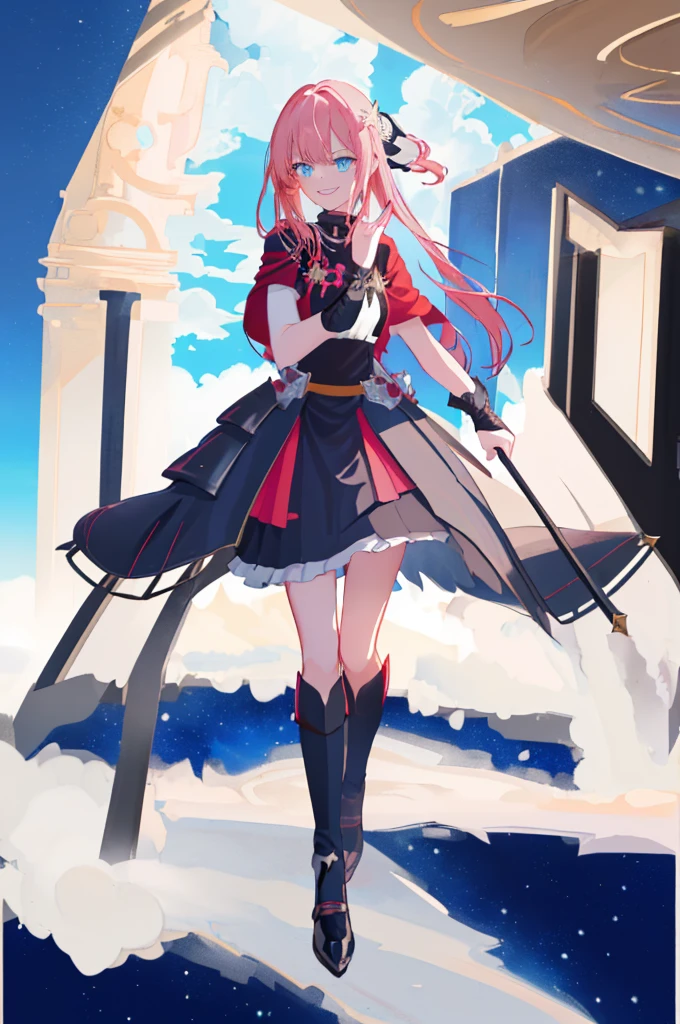 [(conversation room Background:1.4)::5],Original,(Illustration:1.1),(Best Quality),(masutepiece:1.1),(the Extremely Detailed CG Unity 8K Wallpapers:1.1), (Colorful:0.9),(mid-shot:0.95),(very detailed beautiful full body),Dynamic Angle,(Solo:1.2), (girl),(((Adult))), (Detailed beautiful eyes:1.15), (Beautiful face:1.15), (glowing sky blue eyes:1.25////),(jewely eyes),(pink medium hair),(Blunt bangs),(half updo),(Red Star Hairpin),(+perfect hand+:1.21),(Draw an illustration of a fantasy girl),(Religious),(Wearing fantasy knight clothes),(white knight),(Contempt and contempt),Furious,(Beautiful Slender Girl),((Adult)),((furious laugh)),((evil smile)),((full body)),