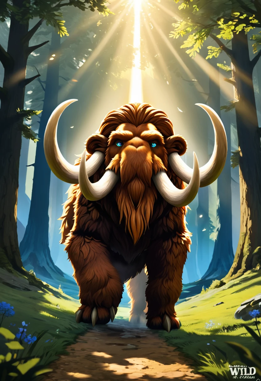 A humanoid anthropamorphic wolly mammoth. symmetrical face, photorealistic, photography, path tracing, specular lighting, volumetric face light, path traced hairmaximum quality{(masutepiece) (8K High Resolution) (top-quality) In the style of breath of the wild. Create an illustrated, hand-drawn, full-color masterpiece with warm lighting and shadows. Incorporate graphite shading, stencil marks, and airbrushed acrylic paint in the style of "Breath of the Wild." Rococo-Inspired Fantasy Art With Intricate Details.The background should be detailed and sharp, adding to the overall high-resolution, best quality, and detailed art piece.