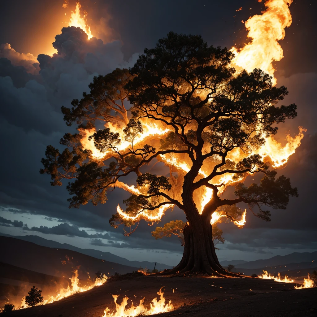 Erd tree on fire
