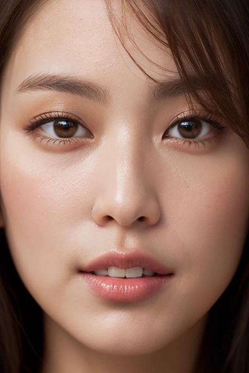 ((Surreal、Awesome details, Ultra realistic images, May be a photograph,Captures the details of an incredibly beautiful woman's skin., close up on beautiful face)), young woman crouching down. Wear Lucid Dream, long black hair, hair between the eyes, Bright eyes, Impressive cleavage, Giant sagging breasts, sexy thin, big ass, (Not naked)