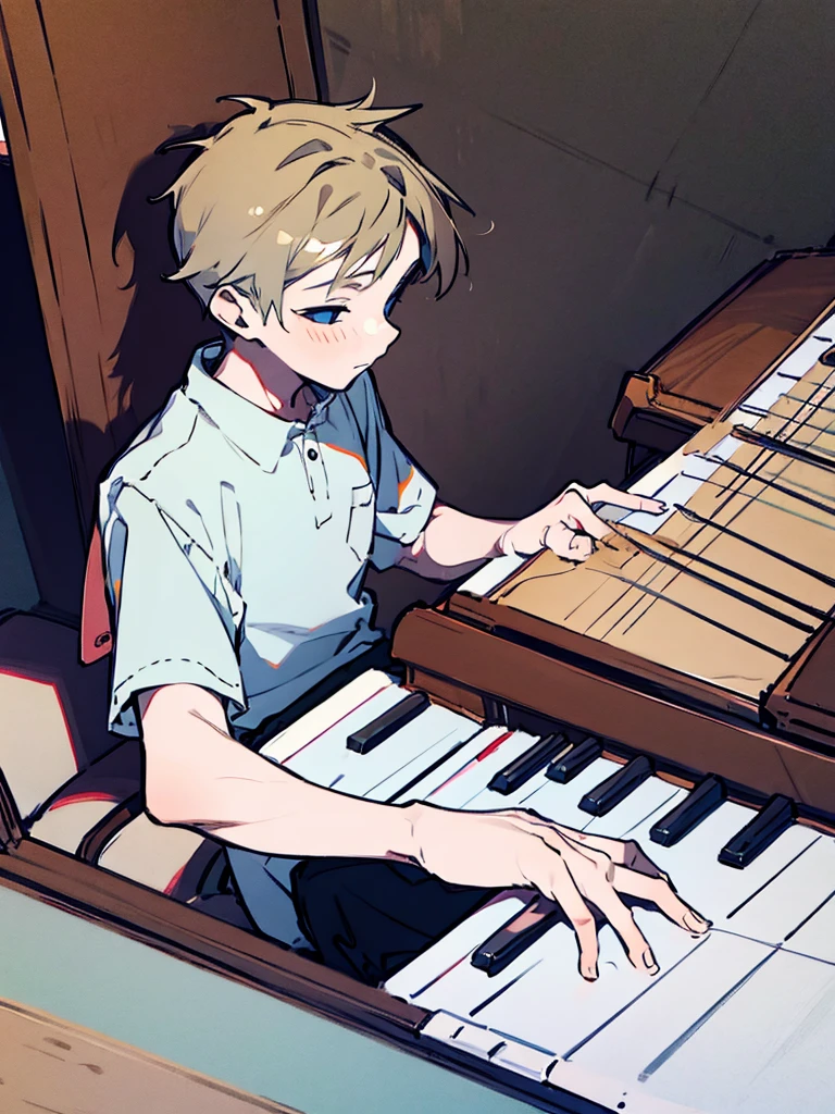 boy playing piano 