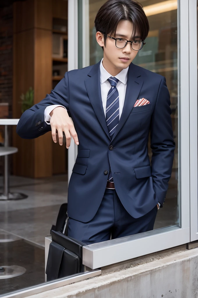 Salesman An illustration Glasses suit
