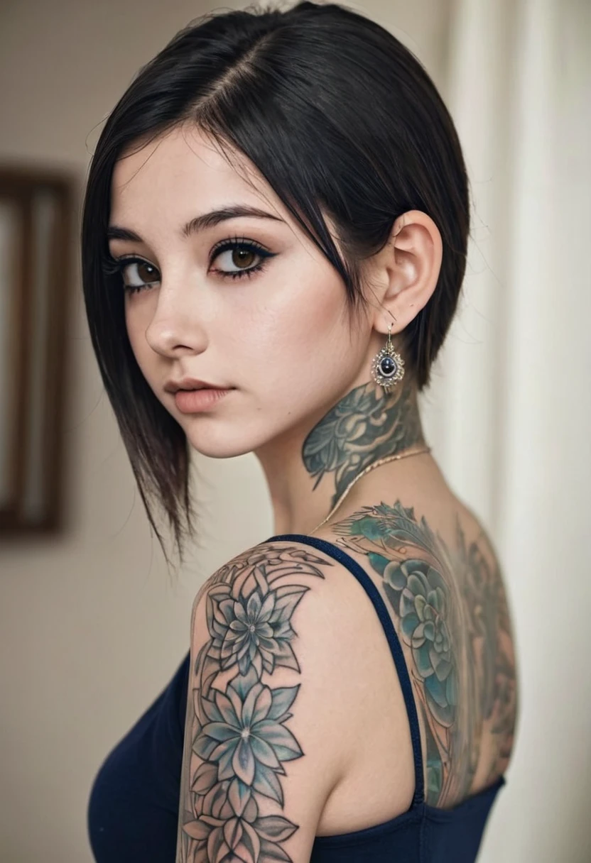 Beautiful girl she is and very tattooed