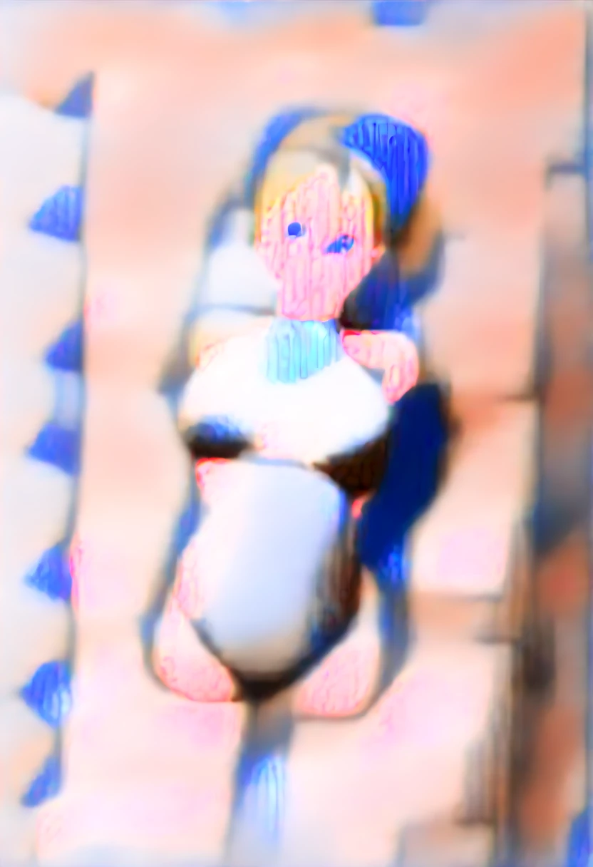 (best quality, masterpiece1.2), 1girl,, 3d, 3d render, blush, woman, sexy, detailed, extreme detail, perfect lighting, 4k, vivid colors,lying on beach chair,beach chair,chair, beach, black bikini, wide hips, big breasts BREAK anime style, source anime,1girl,  long hair,,((legsless, armsless:1.5)),(high angle),first person view,1girl, blonde hair, green eyes, long hair, ponytail