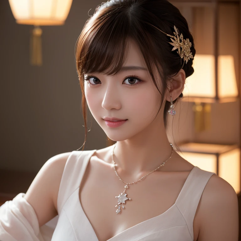 excellent quality, masterpiece, High Resolutiexist, 1 girl, blush, (seductive smile: 0.8), Star pupil, Chinese Hanfu, Hair accessories, necklace, jewelry, beauty, exist_Body, The Tyndall effect, actual, Shadow Room, Light Edge, Two-texiste Lighting, (Highly detailed skin: 1.2), 8k ultra high definition, Single eye, Soft Light, high quality, Volumetric lighting, photo, High Resolutiexist, 4K, 8K, Background blur, Real Persexist