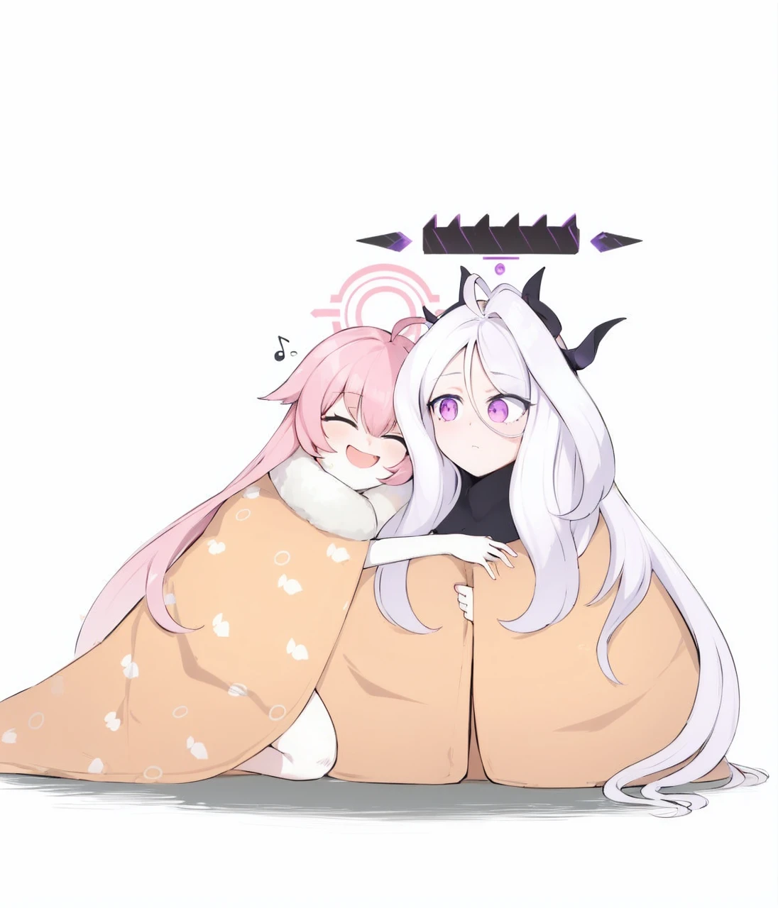 (mother and daughter, age_difference,size_difference), listening to the heartbeat , hugging each other,(Cum on body), embarrassed,blush,tears in eyes, sweat, , masterpiece, best quality, very aesthetic, absurdres, ,Yae Miko,Yae Miko(genshin impact), long pink hair, fox ears , purple eyes, a large gold ornament, large breasts, barefoot,,in a traditional chinese room,surrounding by flowers,falling_petals, petals,,