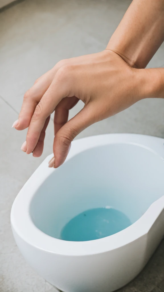 create a photo of a hand washing itself