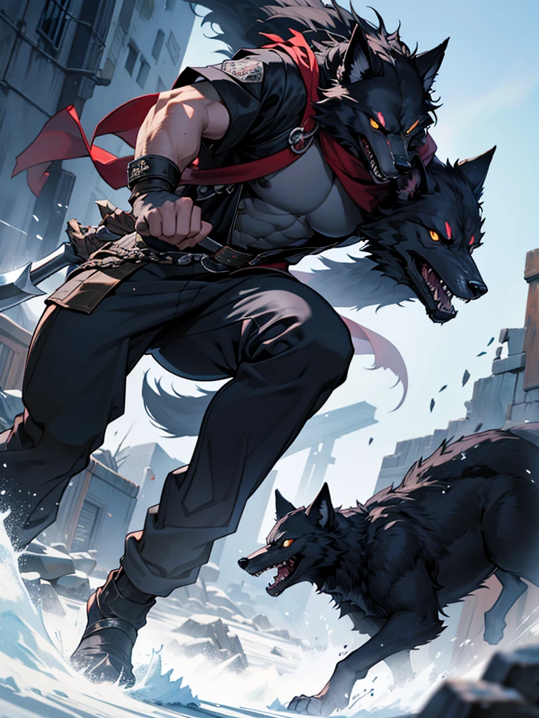 Background wolf fangs and blood bloodstains black color analog terror