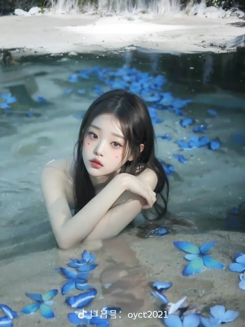 Wonyoung from IVE face, foto realista, ultra HD, 8k, big juicy lips 