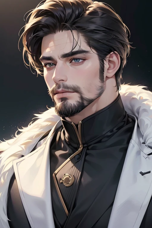 (best quality,4k,8k,highres,masterpiece:1.2),ultra-detailed,(realistic,photorealistic,photo-realistic:1.37),30 year old man,3 day beard,handsome anime,portraits,strong,masculine,dark hair,sharp jawline,mesmerizing eyes,perfectly styled hair,cool anime outfit,confident expression,vibrant colors,dynamic lighting