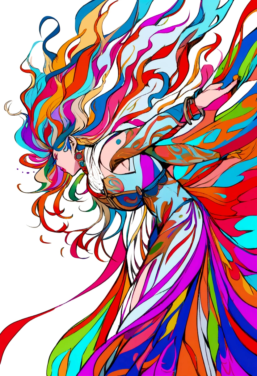 background colorido, tinta, realismo