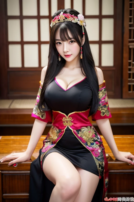Adult content works、Porn Image、Chinese girl in her 20s、Queen、Big boobs、Thighs are beautiful、Chinese clothing、China dress、Deep slit、Small waist、Long Hair、Black Hair、Beautiful skin、Beautiful eyes、high resolution