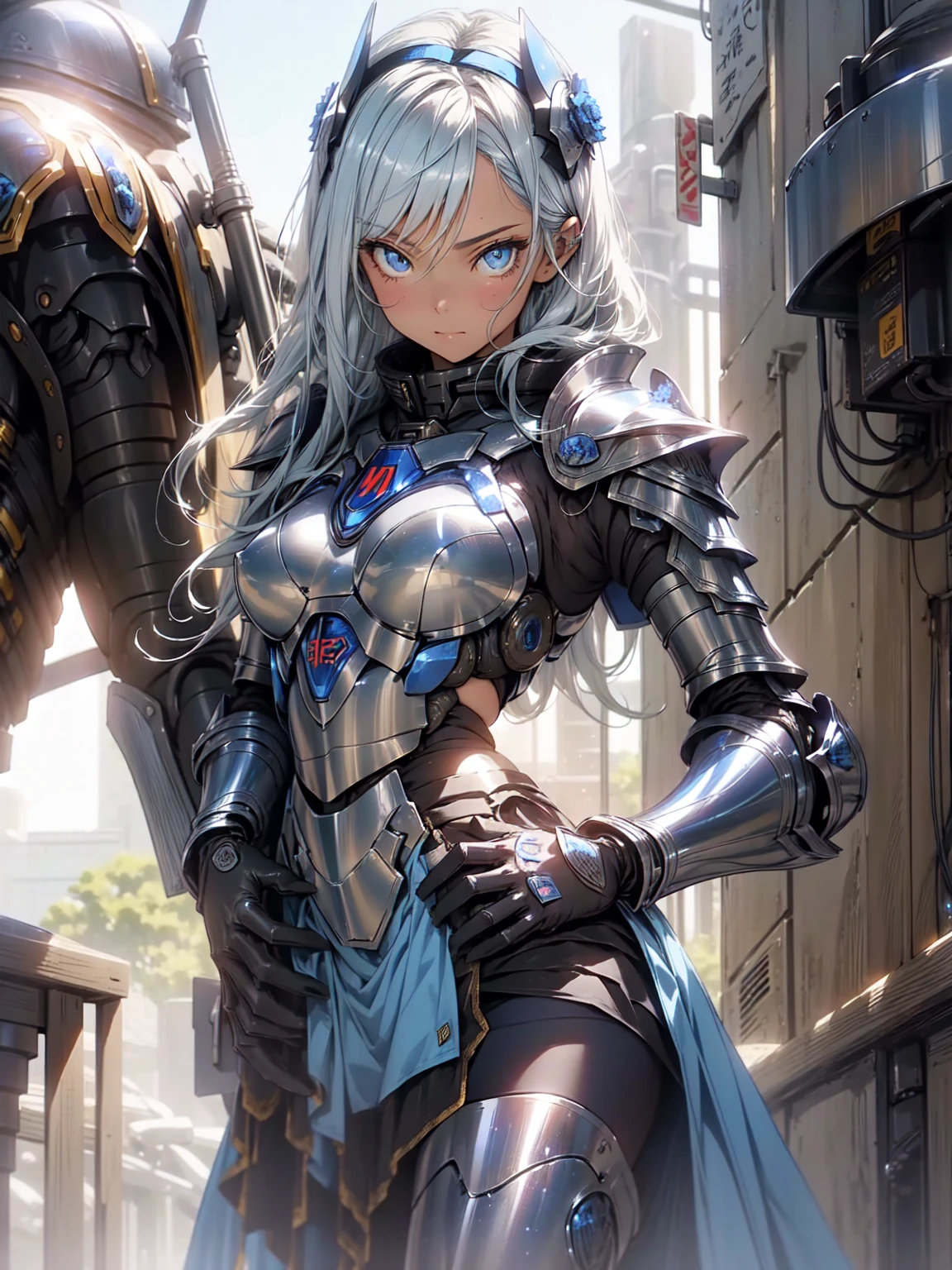 (Subtle manga style:1.1), Cool Beauty, (One Woman:1.0), (20-year-old:1.0), (Small breasts:1.2), Outdoor, Day, sunny, Outdoorで飛ぶ, Over European cities, (Wide Shot:1.0), (Written boundary depth:1.1), (From the side: 0.7), (From above:1.0), Blake、(Anime Face:1.0), (Clear blue eyes:1.0), (Cybernetic Genoid:1.1), (Very detailed mech suit:1.3), (Blue Gothic Breastplate:1.2), (Long silver hair:1.0), (Blue luxury armor skirt:1.3), (Decorative embroidery:1.0), (Angel Wings:1.1), Mouth closed、