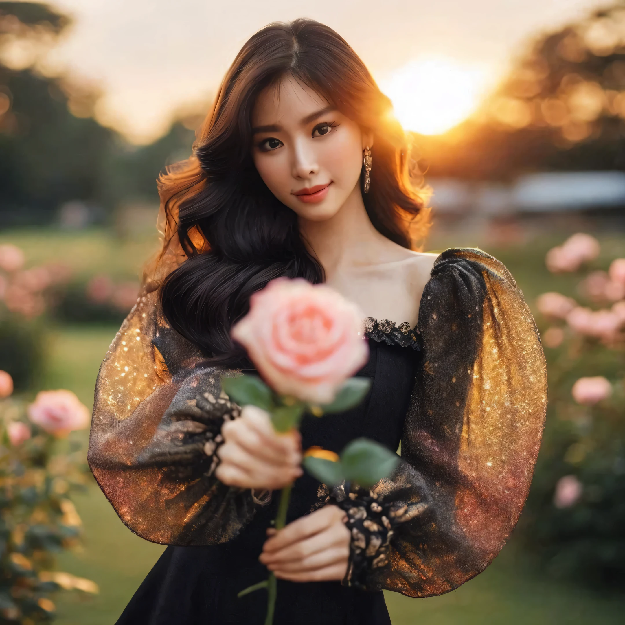Close-up photo of a woman, Instagram model, Photo of a thin young model, Jennie Blackpink, Crop, Dilraba Dilmurat, Ruean Jia is very beautiful.!, cgsociety, Gorgeous Chinese model, Female model, 2 , ponytail,Extra long hair 2 meters, With a torn cropped t-shirt, beautiful female model, Trending on cgstation, Cropด้านบน วัดรอบอก 36 นิ้ว“หน้าอกขนาดใหญ่มาก,