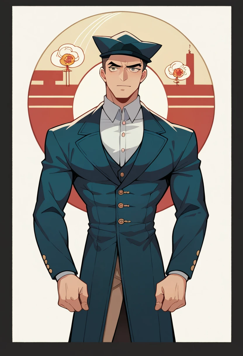 movie poster, highres, top quality, best quality, paid reward available, unparalleled masterpiece, perfect artwork, absurdres, High-quality illustrations, super high resolution, detailed background, perfect anatomy(1boy, detective, 1woman in Chinese dress)Crime mystery,