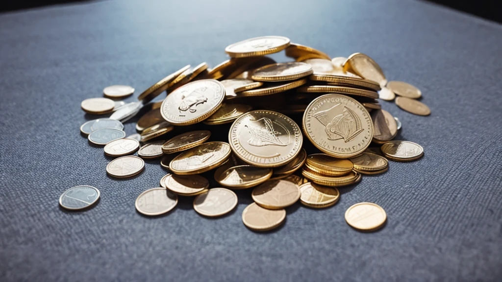 Draw a picture of a pile of coins