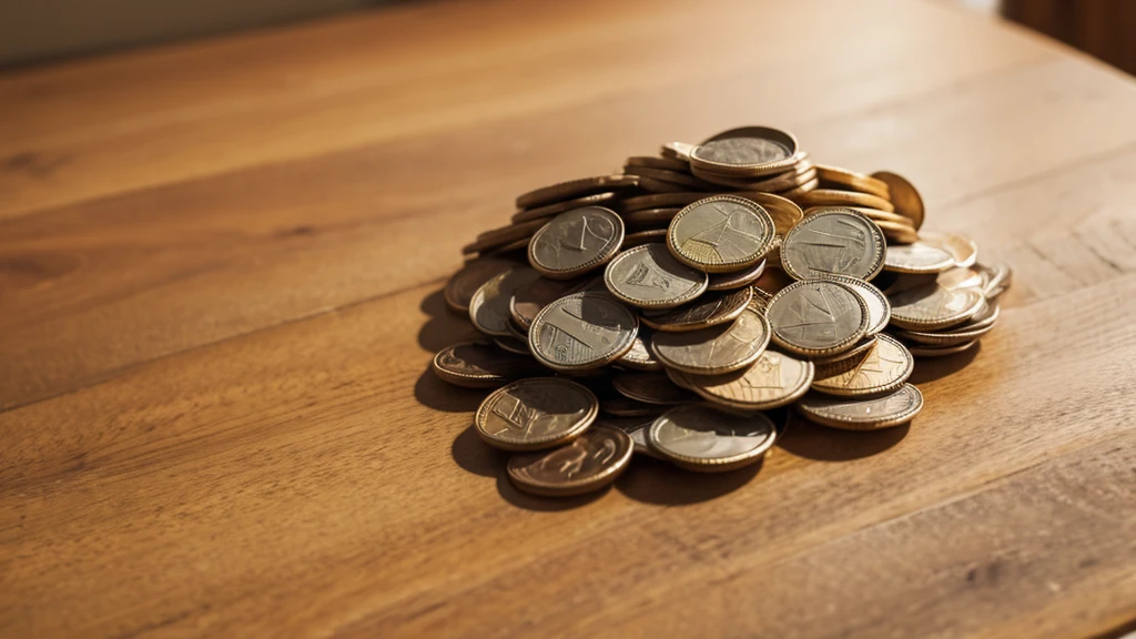 Draw a picture of a pile of coins