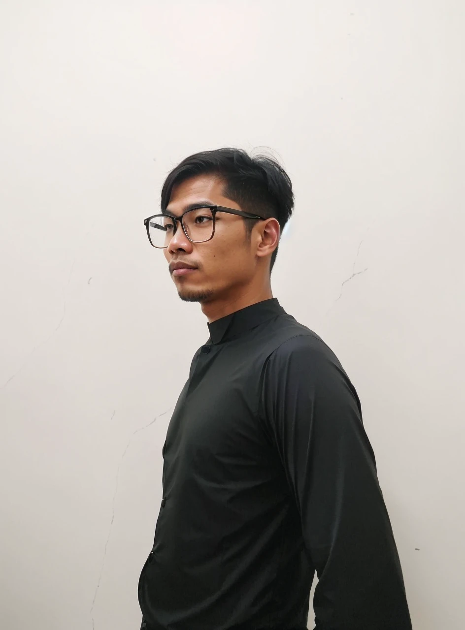 world press photo winner, (award-winning photography:1.3), (modern indonesian man wearing formal office outfit, handsome face, young man, indonesian skin tone, typical Indonesian male features:1.4), (8k, RAW photo, best quality:1.3), (realistic, photo-realistic, modest clothes:1.1), inspiring, Portait of a (handsome typical modern indonesian man indoors:1.5), analog style (look at viewer:1.2) (skin texture) (film grain:1.3), (warm hue, warm tone:1.2), close up, cinematic light, sidelighting, ultra high res, best shadow, RAW, wearing suit, Microgeometry, skin elasticity, light scattering through hair, ambient occlusion, multi-layer skin shading, facial muscle simulation, iris and pupil rendering, advanced color grading, office suit, office, smirking, medium shot, dynamic poses, crossing hands, plants