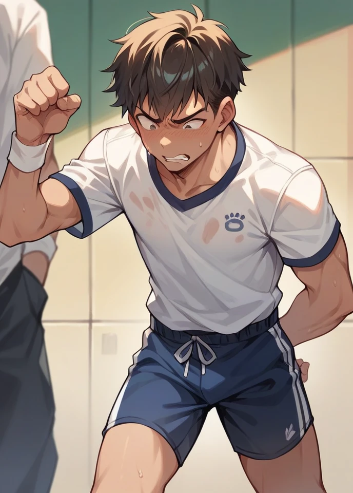 School sports boy forced to behave like a dog