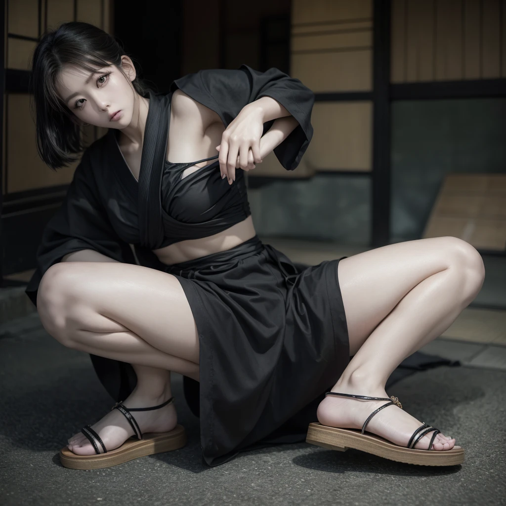 junior high school,Barefoot,Ankle cuffs,Constraints,Rope binding,Underground torture chamber