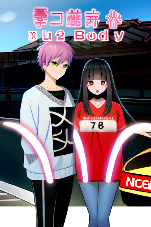 Roadside cross morning  couple jersey Name ''Umesh" and Girl's Jersey "rina" is written boldly, create high quality full hd picture , Make sure name should be corrent in the image.