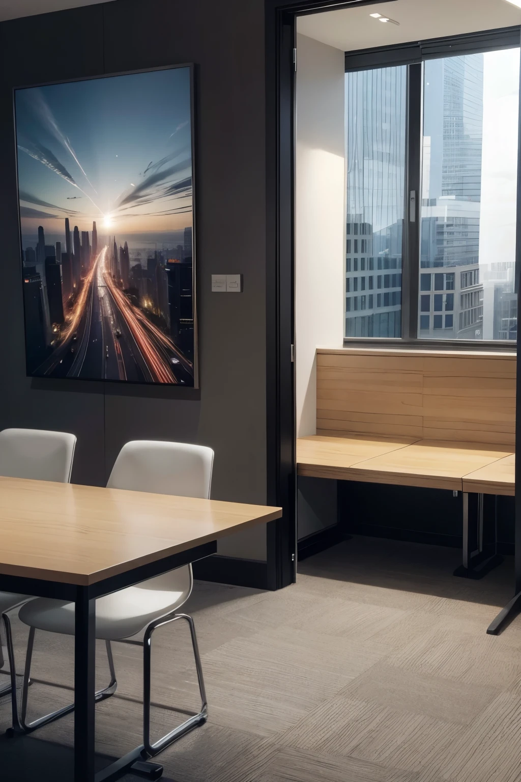 best qualityer, work of art, ultra high resolution, (photorrealistic:1.4), CRU photo, office room