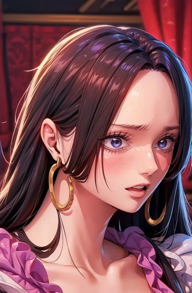 Zerg Queen Beautiful Girl: Lanlinger 18 years old, messy hair, oil painting, beautiful perfect face, soft skin perfect face, light purple and purple added, light red added, intricate details, splash screen, 8k resolution, masterpiece, cute face, mysterious magic array background  