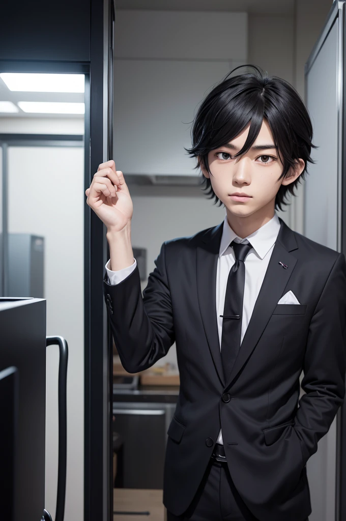 Create a 2D anime male character inspired by the character Shouko Komi 
