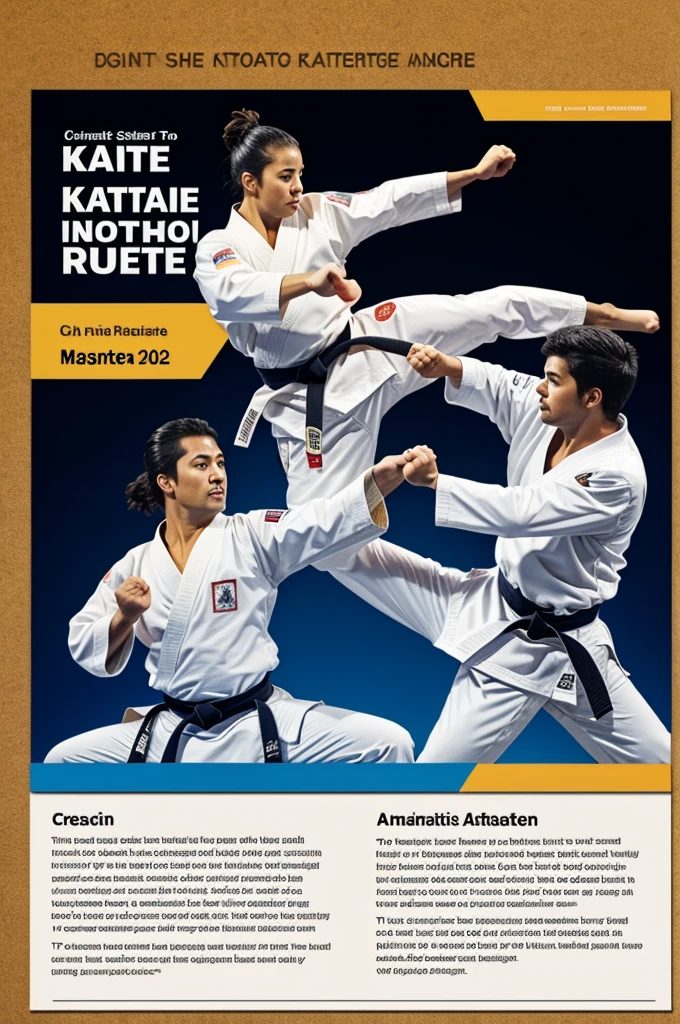 Create a karate brochure in Spanish
