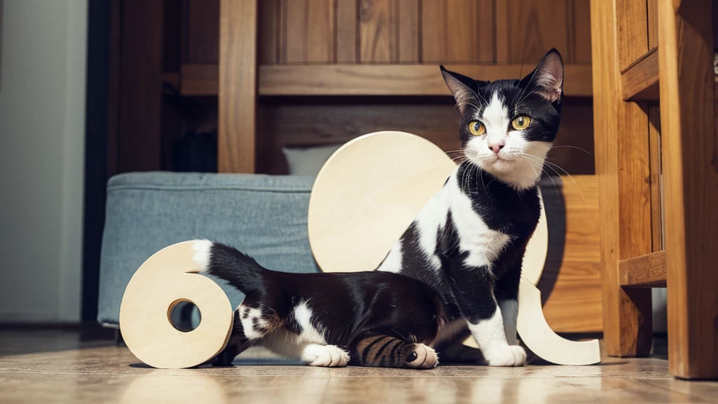 a pretty cat in Picasso style.
