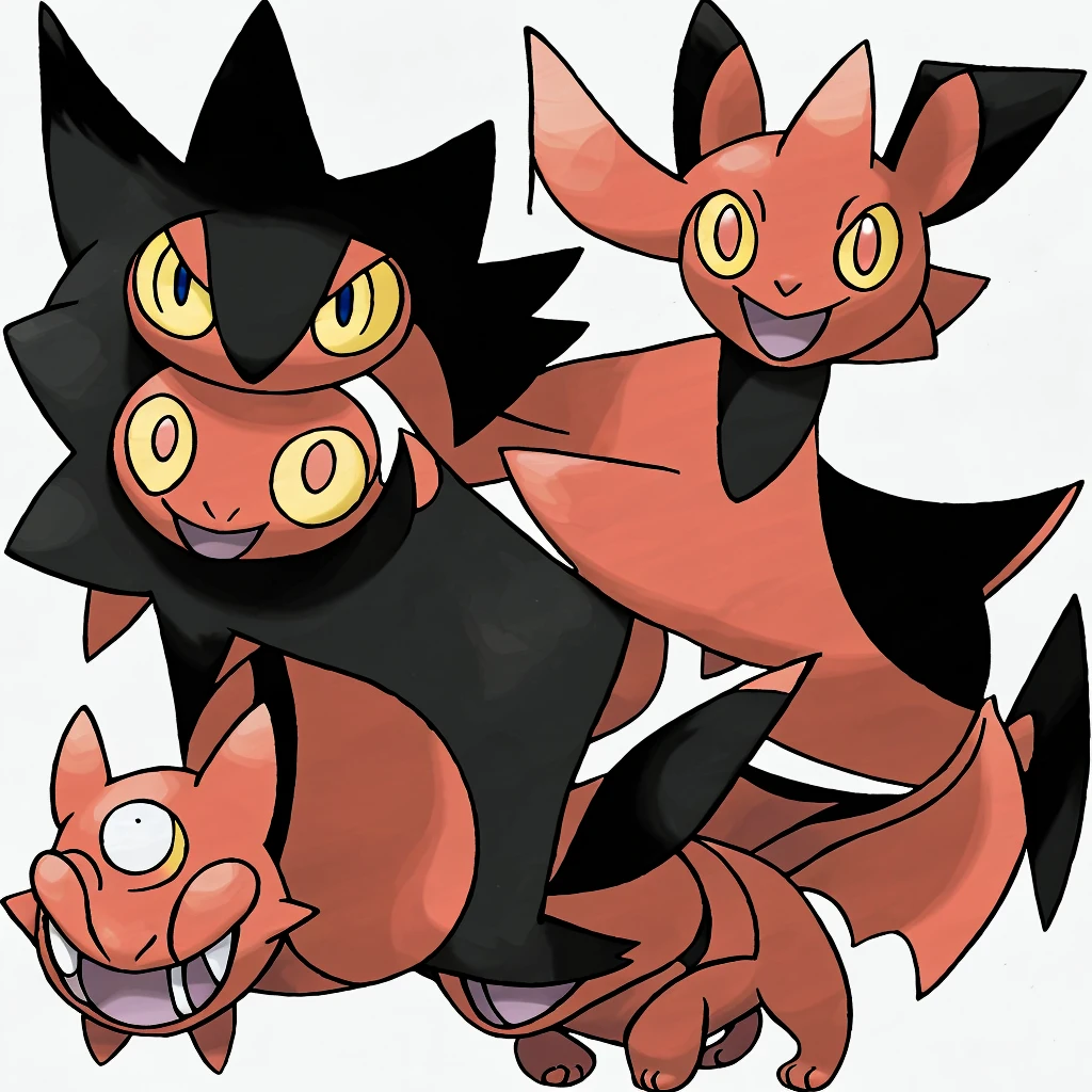 pokemon, salmon, evolved, Yellow eyes, Sharp teeth, legendary