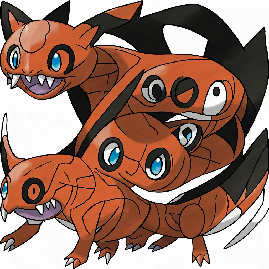 pokemon, salmon, evolved, Yellow eyes, Sharp teeth, legendary