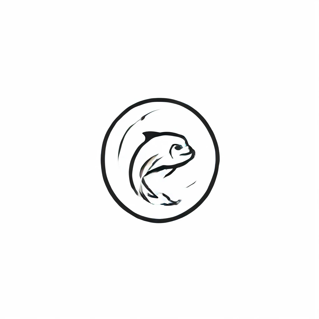 fishing logo design. with a geometric, flat style without color gradations, with neat shapes in black and white, monochrome