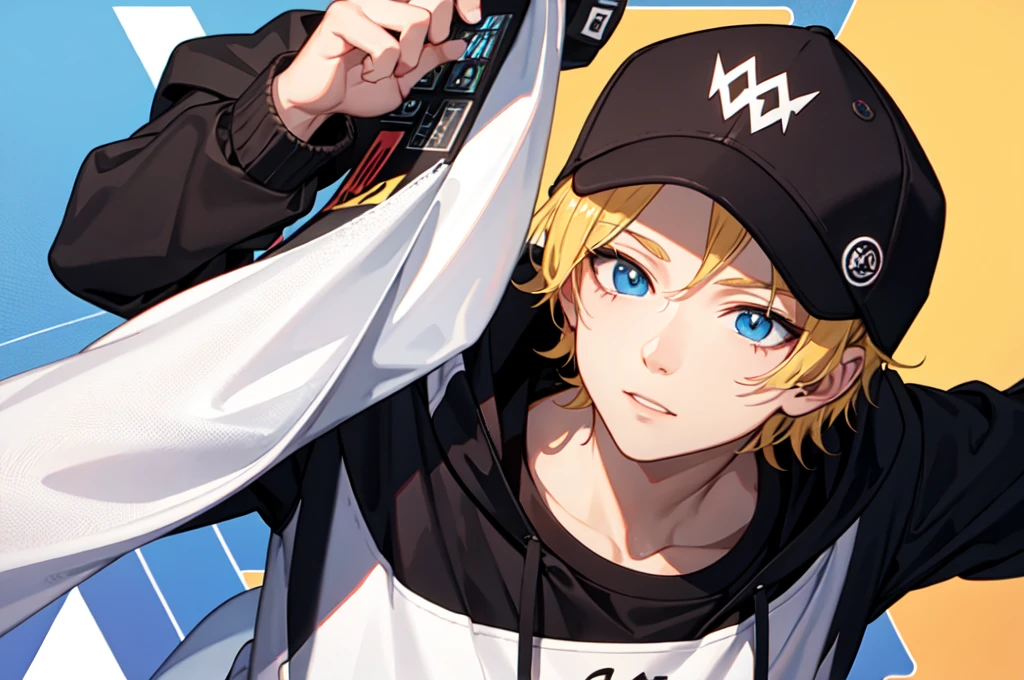 Beautiful wallpaper of Alan Walker as an anime character playing DJ, with alan walker logo printed on the character's T-shirt