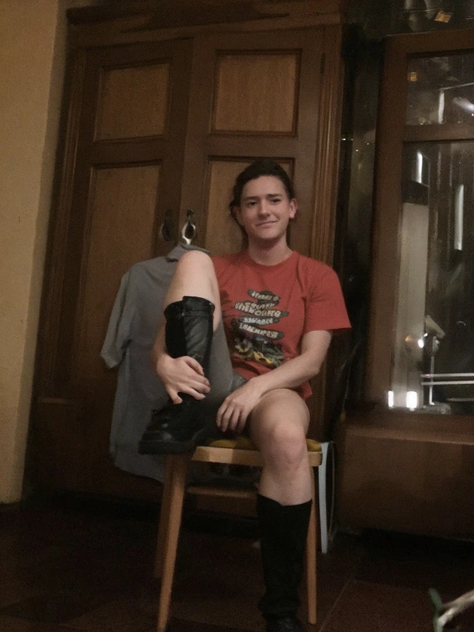 Her getting pounded in public by a guy with an big white cock
