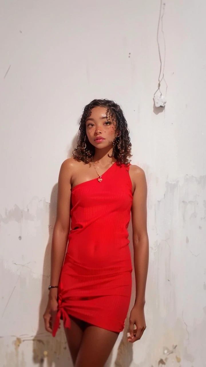 girl spacepunk,(((1girl))),((extremely cute and beautiful black curly-haired anime girl walking down the street)),
(short breasts:1.4),(((black curly hair:1.35,very curly hair,colored inner hair,ear breathing))),((brown eyes:1.3,upturned eyes:1.3,perfect eyes,bright pupils,rainbow glows ultra-detailed deep gold brown eyes:1.1,gradient eyes:1,finely detailed beautiful eyes:1,symmetrical eyes:1,big highlight on eyes:1.2)),((fat)),(((lustrous skin:1.5,bright skin: 1.5,skin tanned,shiny skin,very shiny skin,shiny body,plastic glitter skin,exaggerated shiny skin))),delicate detailed fingers,detailed body,detailed arms,human hands,detailed hands,),
cute,
(gray shirt with an orange squid print,blue denim pants),(intricate outfit,intricate clothes),
(dynamic pose:1.0),solo focus,embarrassed,centered,scale to fit dimensions,Rule of thirds,
cyberpunk city by the ocean at night, with bright neon signs and dark stormy clouds and puddles, scenery:1.25,nighttime, starry night, cosmos,Very dark night that makes the neon lights stand out, very bright neon lights,
artistic photography,(photography taken by sldr),highres, sharp focus,(ultra detailed, extremely detailed), (photorealistic artwork:1.37),(extremely detailed CG unity 8k wallpaper),((synthwave background theme)),(((vibrant colors))),intricate,(intricate background),(masterpiece),(best quality),perfect rendered face,perfect face details,realistic face,photo realistic,analog style,((intricate detail)),(((realism))),