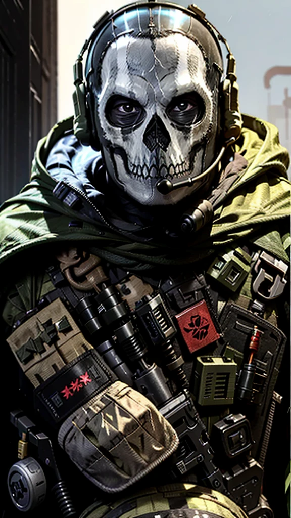 Special Forces emblem, First person shooter style, GH0st sits on the hill