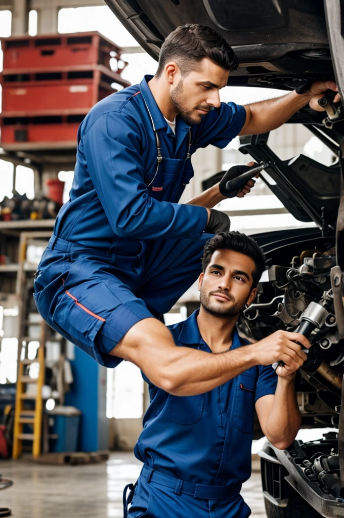 A mechanic making thread 