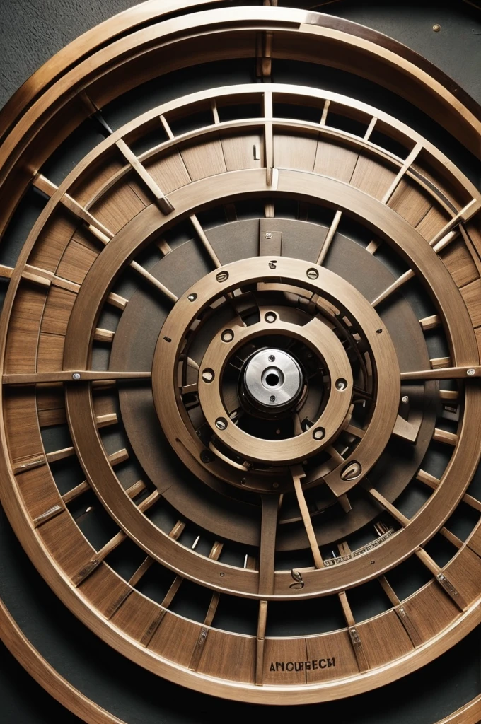 A clock whose circumference is a bicycle wheel ..add the phrase below :
Everything has its time