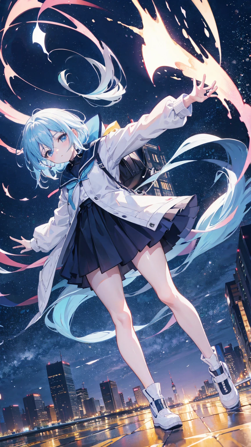 Anime boy walking on road at night with city background, Beautiful starry sky,Shining starry sky,Glowing stars,4 k manga wallpaper, Best Anime 4K Wallpapers, anime style 4 k, Anime art wallpaper 8k, anime art wallpaper 4k, anime art wallpaper 4k, 4k anime wallpaper, anime style cityscape, anime wallpaper 4k, The highest image quality,UHD,