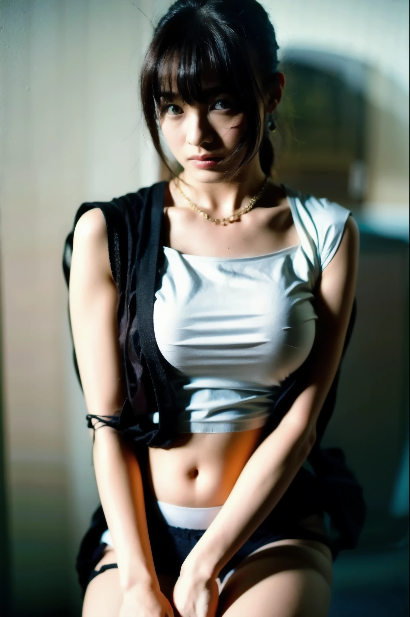 Waterfall Background,?????,Showing panties,White panties,big texpensives,short hair,Long socks,Wavy Hair,Mature woman's body,
No acne,No freckles,Smooth,Color,hdri,4K,8K,(Narrow Face:1.1),?????????,(One girl:1.1),clear_image,clear image,Realistic Skin,
(masterpiece),((Super detailed)),(expensively detailed CG illustration),(Highest quality:1.2),Realistic 8K UHD,giga ?????,big ?????,large ?????,?????,gigantic ?????,
expensive definition,expensive quality texture,Intricate details,Detailed Texture,In detail,expensive detail,Highly detailed CG,
expensive quality shadow,(Depth of written boundary:1.1),Cinematic Light,(Lens flare:1.1),Ray Tracing,perspective,20th Generation,clear_image,expensive_solve,Focus Only,
(masterpiece, expensiveres, expensive quality:1.2),Intricate details,Cinema Lighting,Sharp focus,whole body,Spread your legs,Long legs,