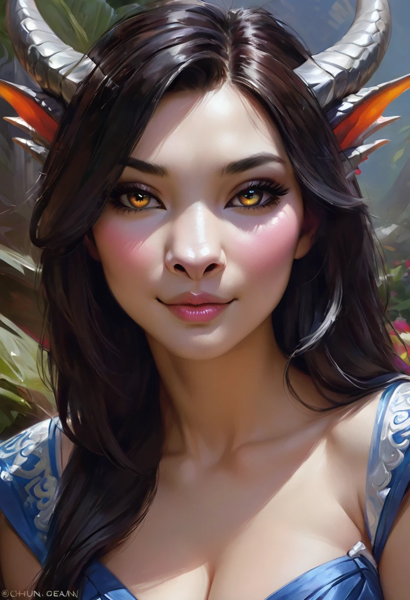 upload on e621, by Michael & Inessa Garmash,Ruan Jia, Pino Daeni, chunie, darkgem, anthro, female, (((((handsome))))), detailed realistic painting, solo, (((shaded))) extreme detail, ((face)), bright eye, ((white )) ,dragon, ((detailed realistic painting))