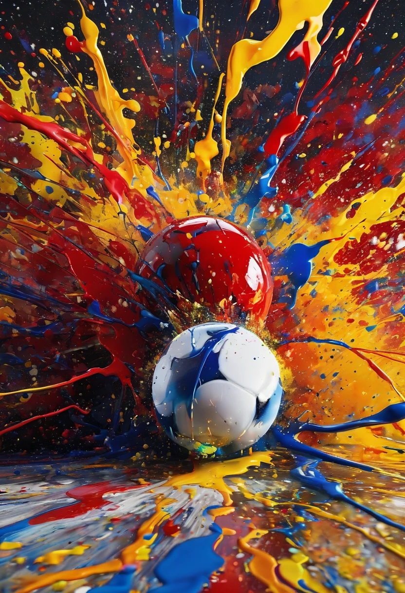 a painting of the euro 2024 winners,abstract expressionism,jackson pollock style,vivid colors,dripping paint,action painting,dynamic composition,textured canvas,impasto,emotional,powerful,dramatic lighting,cinematic,hyperrealistic,octane render,unreal engine,high quality,4k,8k,masterpiece
